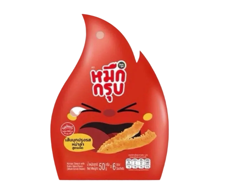 หมึกกรุบ รสหมาล่าสูตรเผ็ดไฟลุก 50g