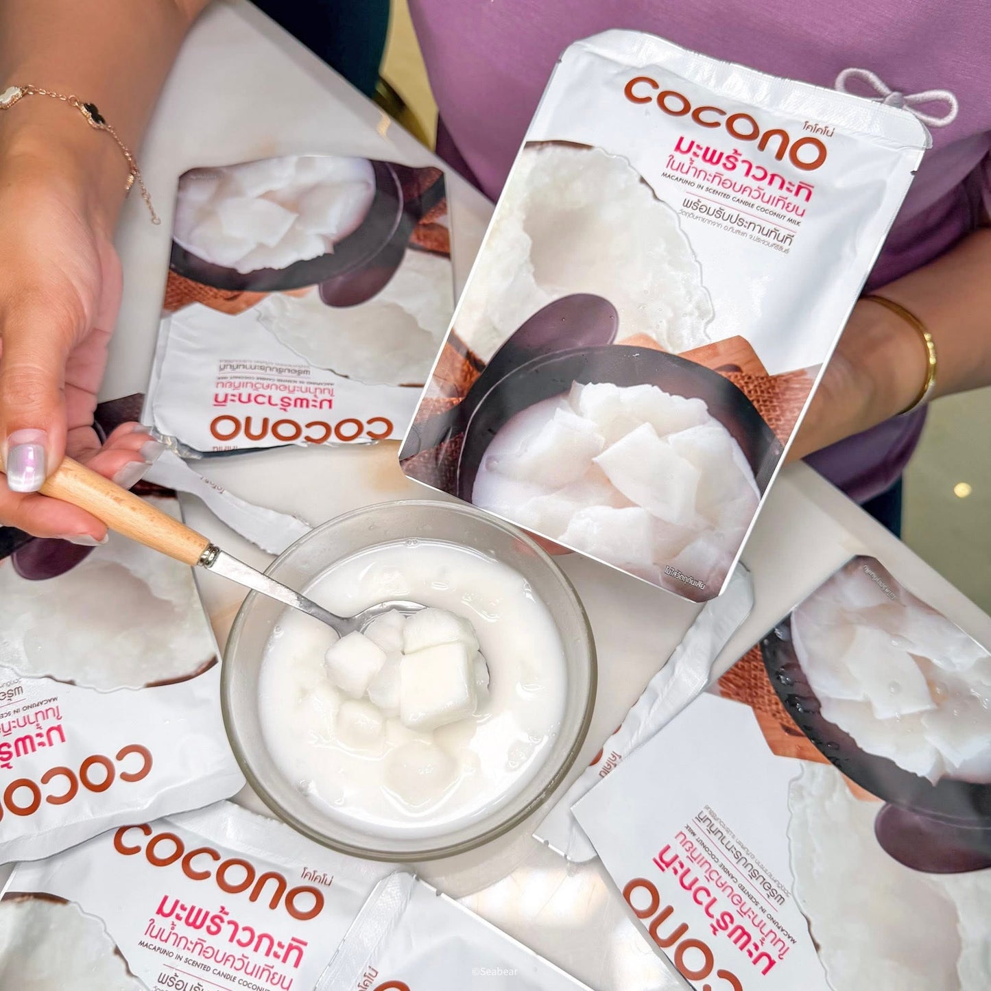 Young Coconut Pudding with Smoked Coconut Milk 180g