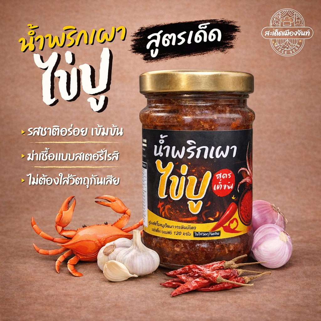 น้ำพริกเผาไข่ปู 120g