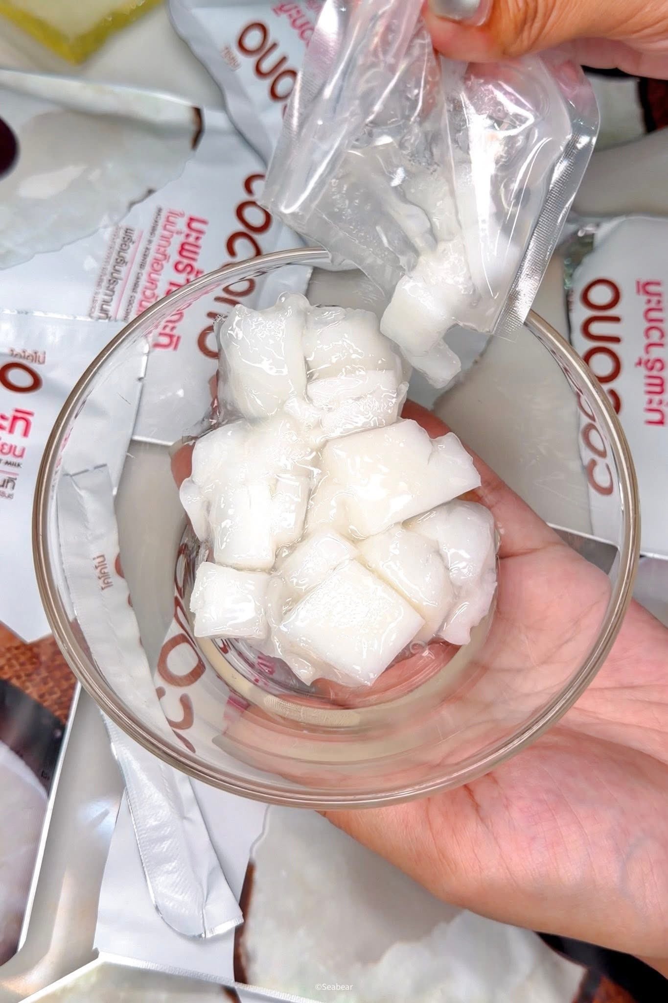 Young Coconut Pudding with Smoked Coconut Milk 180g