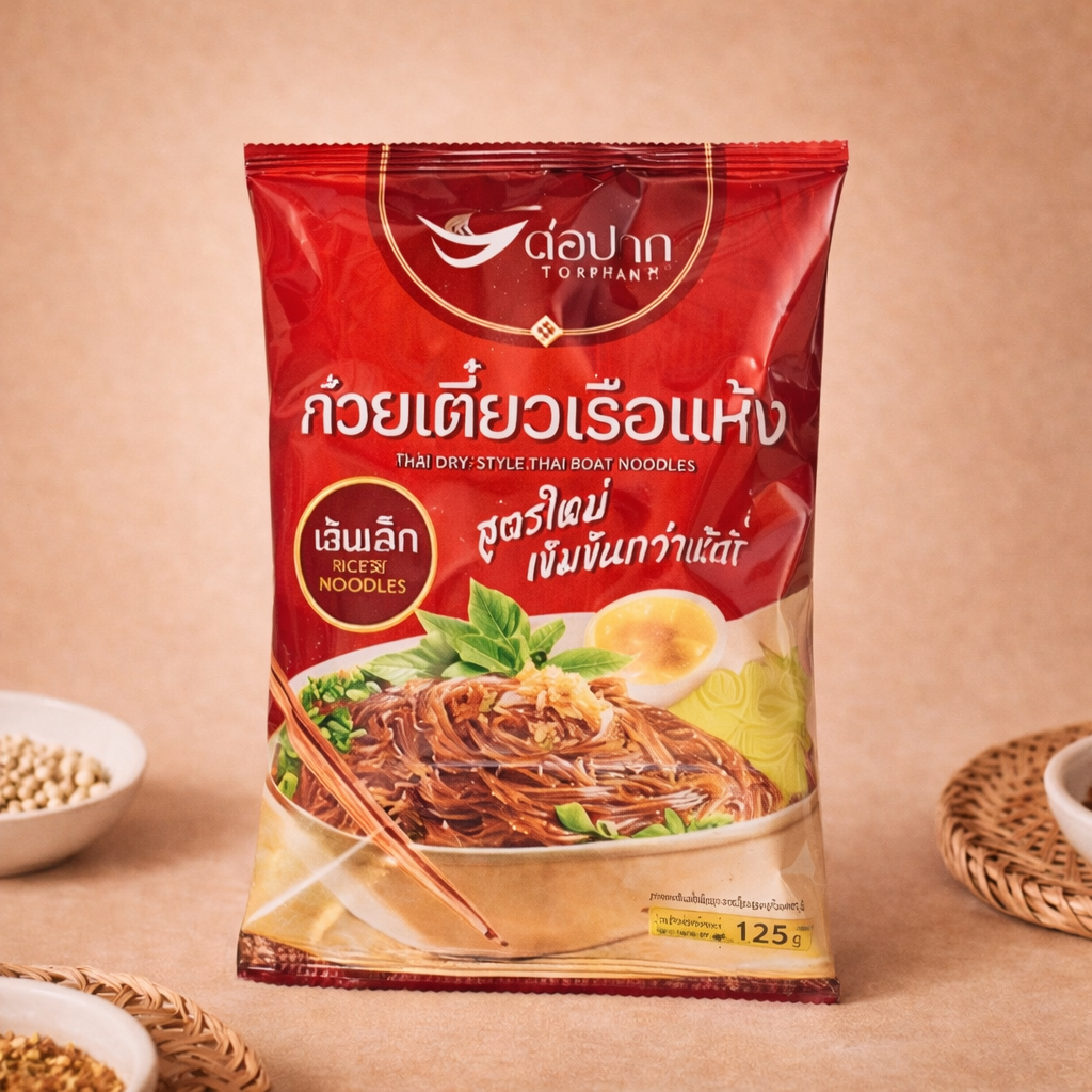 ต่อปาก ก๋วยเตี๋ยวเรือ แห้งเส้นเล็ก