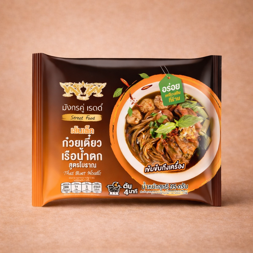 มังกรคู่เรดดี้ ก๋วยเตี๋ยวเรือน้ำตก เส้นเล็ก