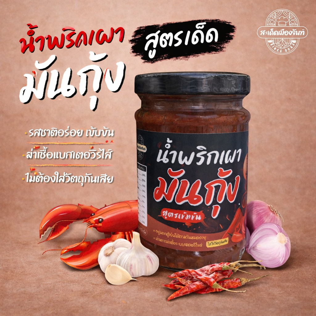 น้ำพริกเผามันกุ้ง 120g