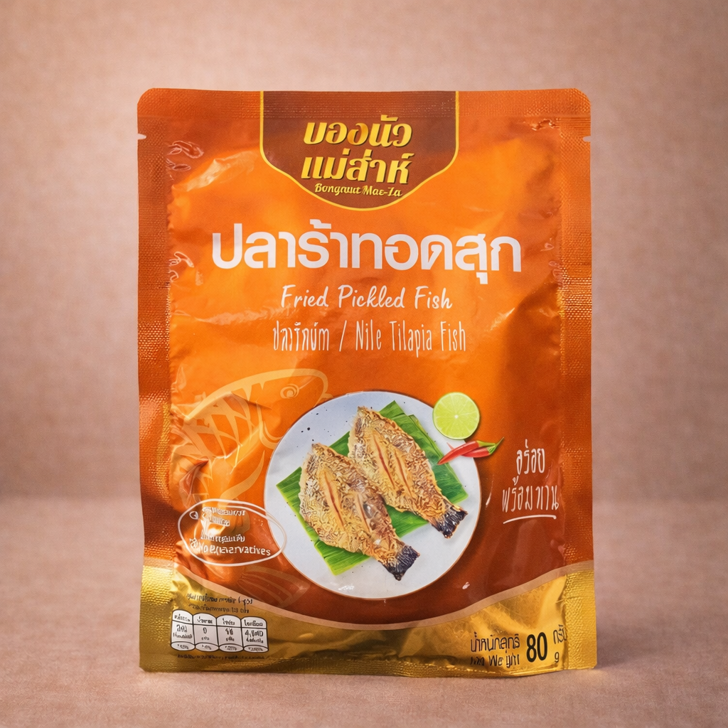 ปลาร้าปลานิลทอดสุก