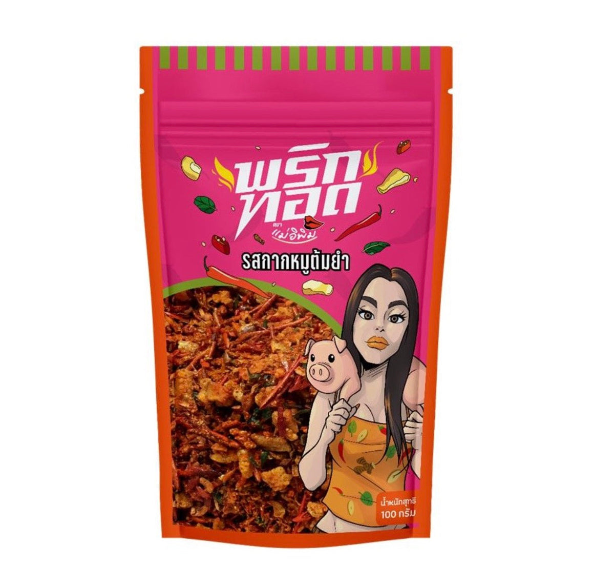 พริกทอดกากหมูรสต้มยำ - แม่อิพิม 100g