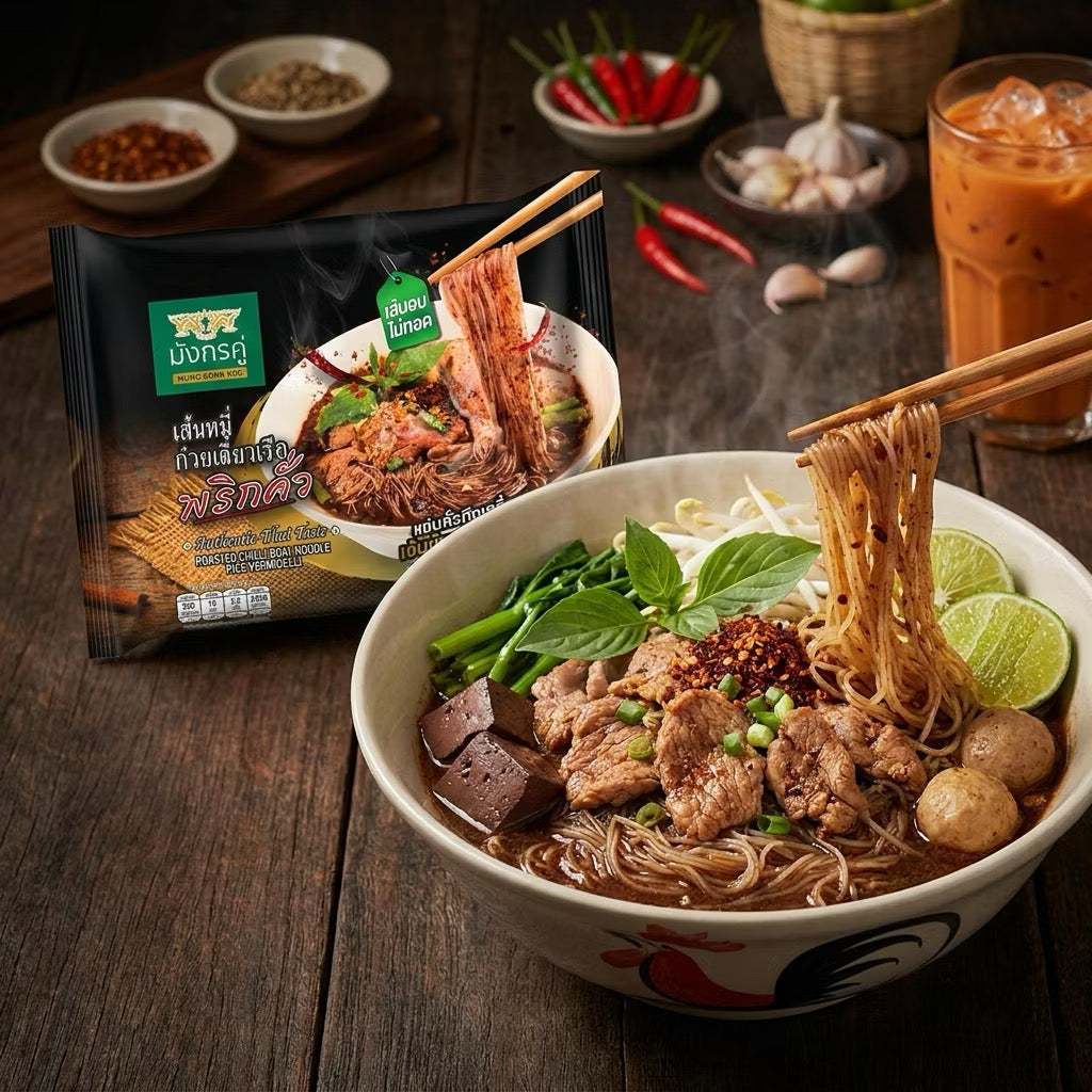 มังกรคู่เรดดี้ เส้นหมี่ก๋วยเตี๋ยวเรือพริกคั่ว 91g