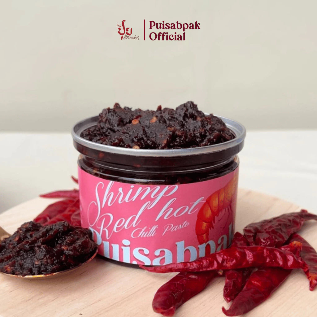 น้ำพริกตาแดงมันกุ้ง - ปุยแสบปาก 210g