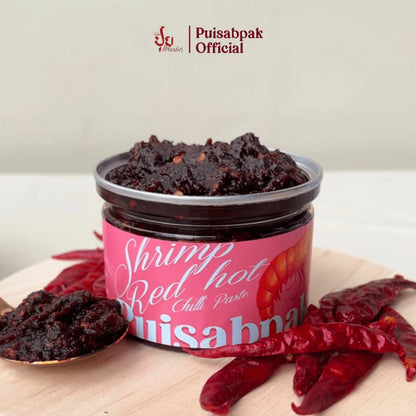 น้ำพริกตาแดงมันกุ้ง - ปุยแสบปาก 210g